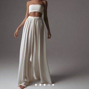 NWT - Namelazz White wide leg pants - xs